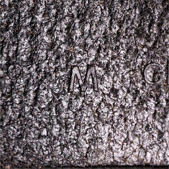 VINTAGE BLACK GENUINE LEATHER 1.25"Wd HOOK BUCKLE CASUAL WOMEN'S BELT Sz M (G74 - Picture 10 of 12